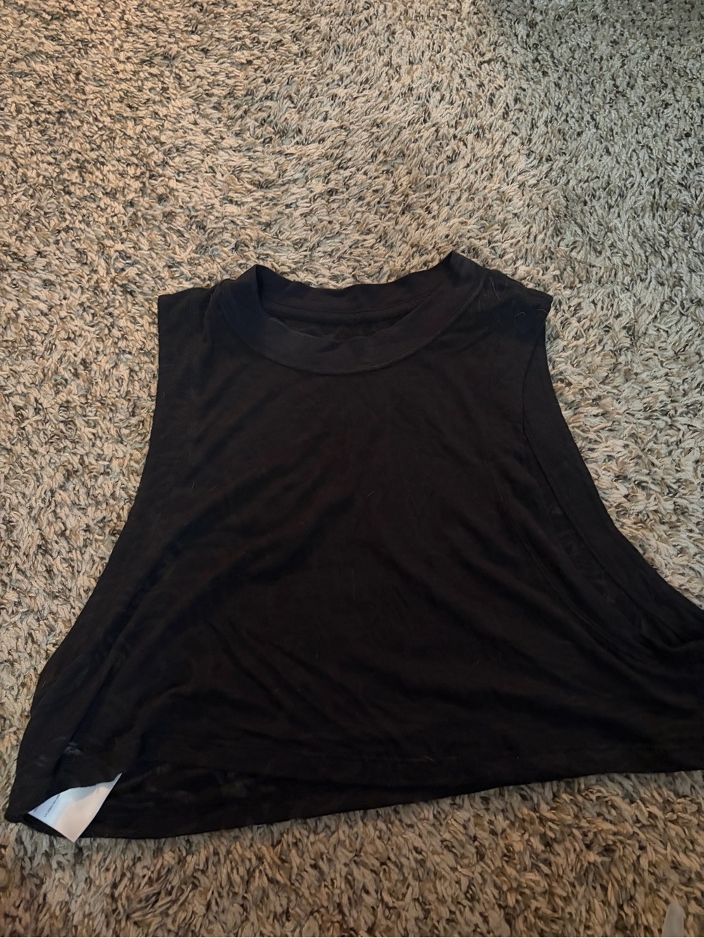 Lululemon sheet Black Sleeveless Crop Tank Top